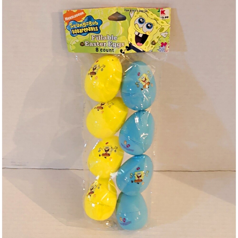 Nickelodeon SpongeBob SquarePants Fillable Easter Eggs 8 Count 2008